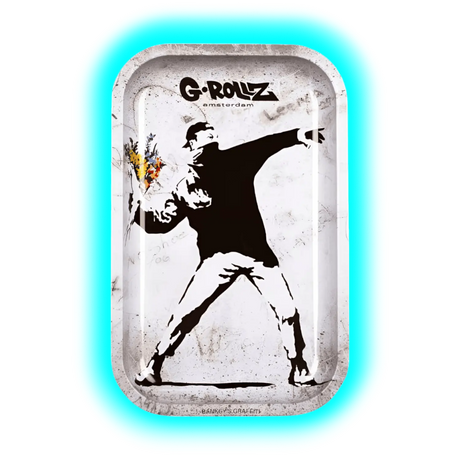 G-Rollz Rolling Tray M Banksy's Flower Thrower Alt 175 x 275mm