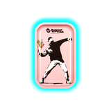 G-Rollz Rolling Tray M Banksy's Flower Thrower Pink 175 x 275mm