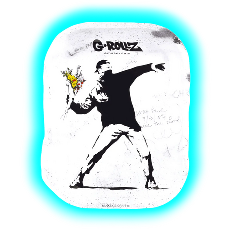 G-Rollz Rolling Tray S Banksy's Flower Thrower Alt 140 x 180mm