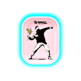 G-Rollz Rolling Tray S Banksy's Flower Thrower Pink 140 x 180mm