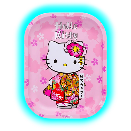 G-Rollz Rolling Tray S Hello Kitty Kimono Pink 140 x 180mm