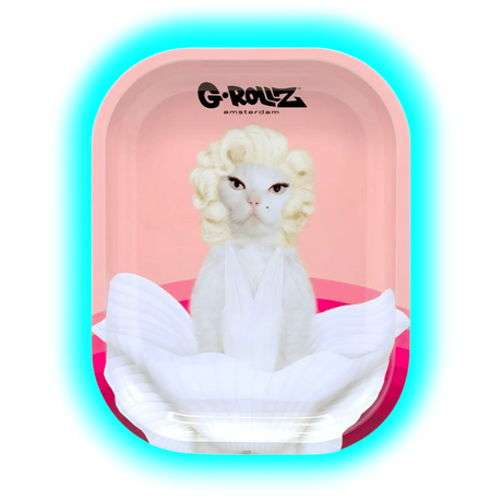 G-Rollz Rolling Tray S Pets Rock - Pink Diamonds 140 x 180mm