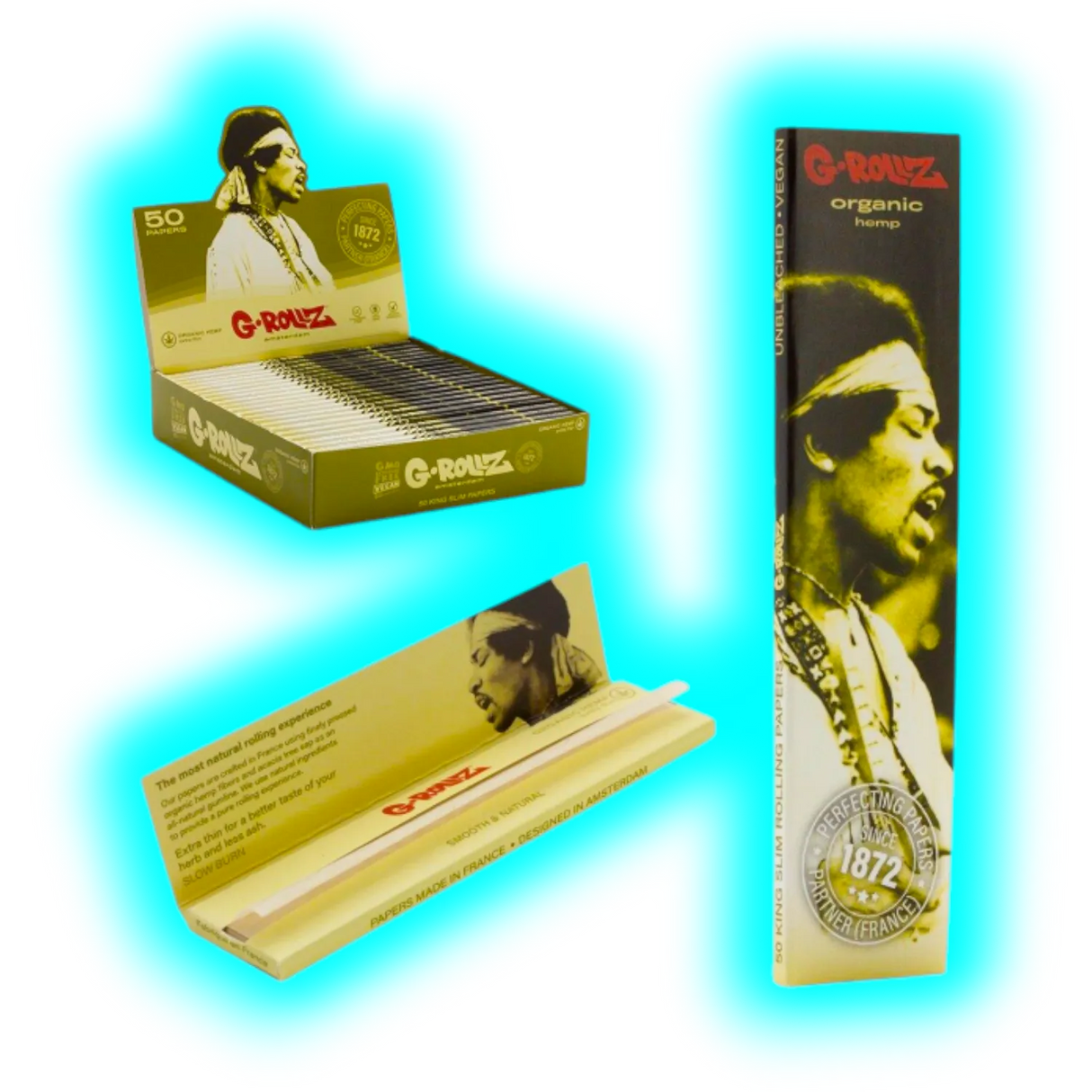 G-Rollz Serenade Organic Hemp KS Slim Papers Display 25pcs