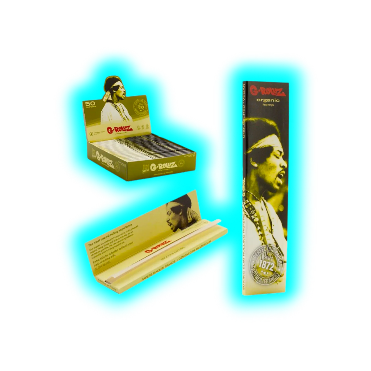 G-Rollz Serenade Organic Hemp KS Slim Papers Display 25pcs