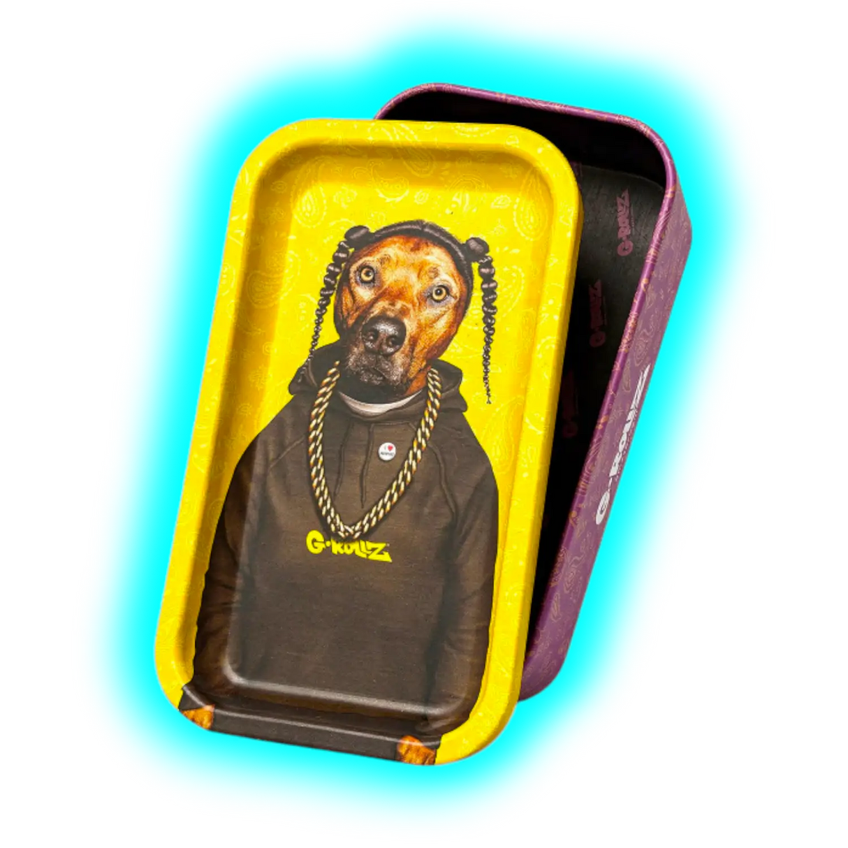 G-Rollz Storage Box With Rolling Tray Lid Small Pets Rock Rap