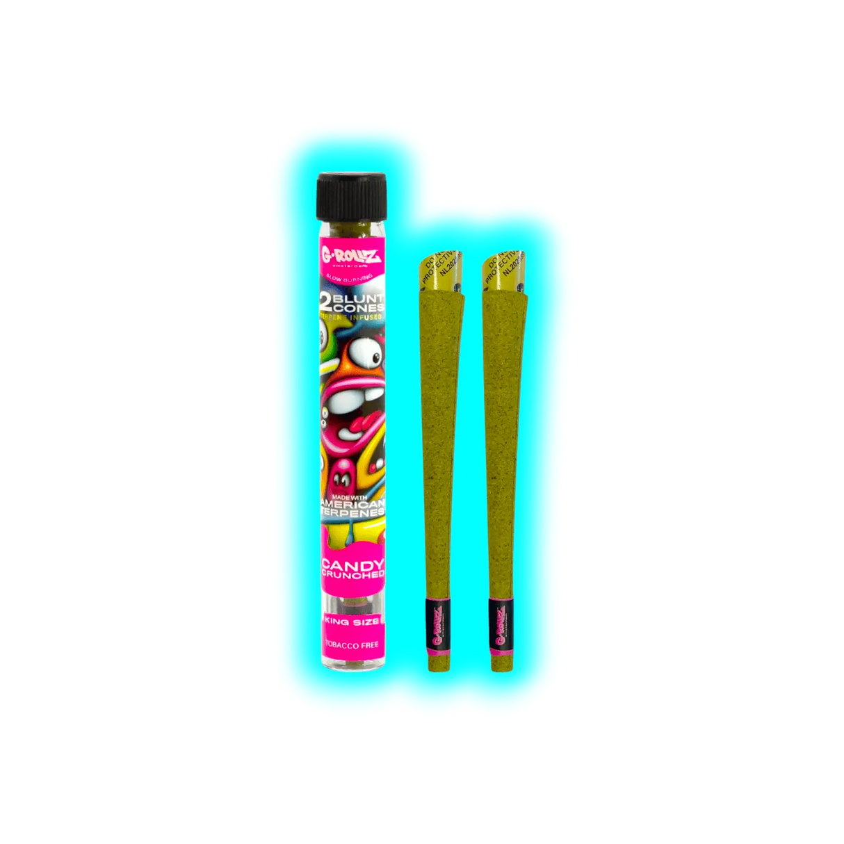 G-Rollz Terpene Infused Blunt Cones Candy Crunched 2pcs