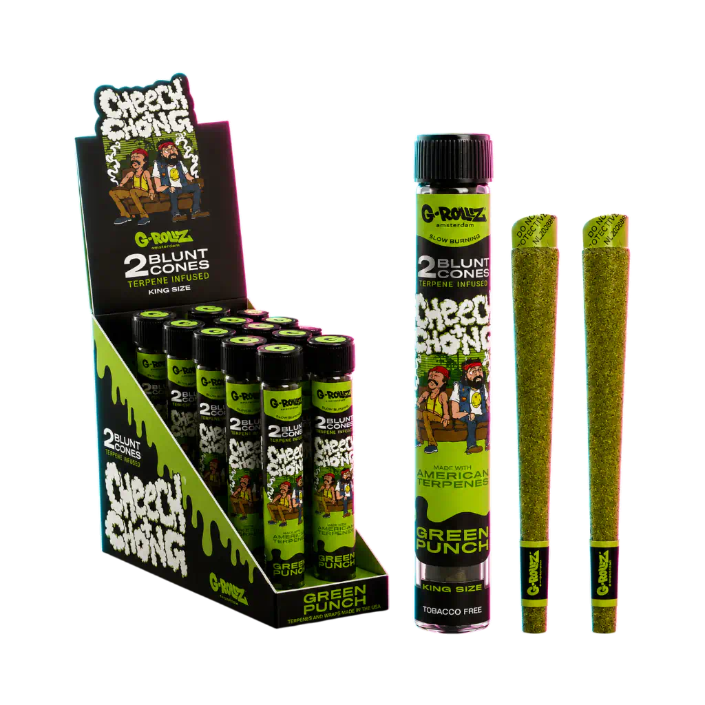 G-Rollz Terpene Infused Blunt Green Punch 2pcs von hinten fotografiert (Rückansicht)