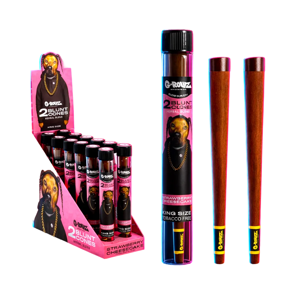G-Rollz Terpene Infused Herbal Blunt Strawberry Cheesecake 2pcs