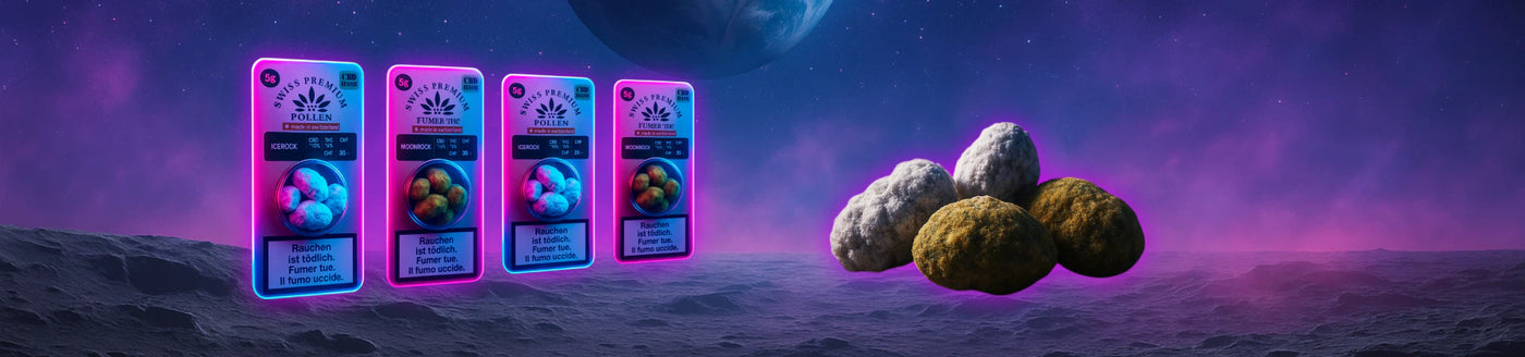 Übersicht von Swiss Premium Pollen und CBD Moonrocks