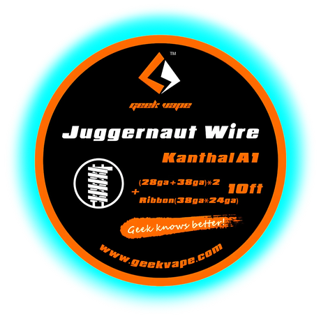 Geek Vape Juggernaut Kanthal A1 28ga+ 38ga x2 + Ribbon 38ga x 24ga