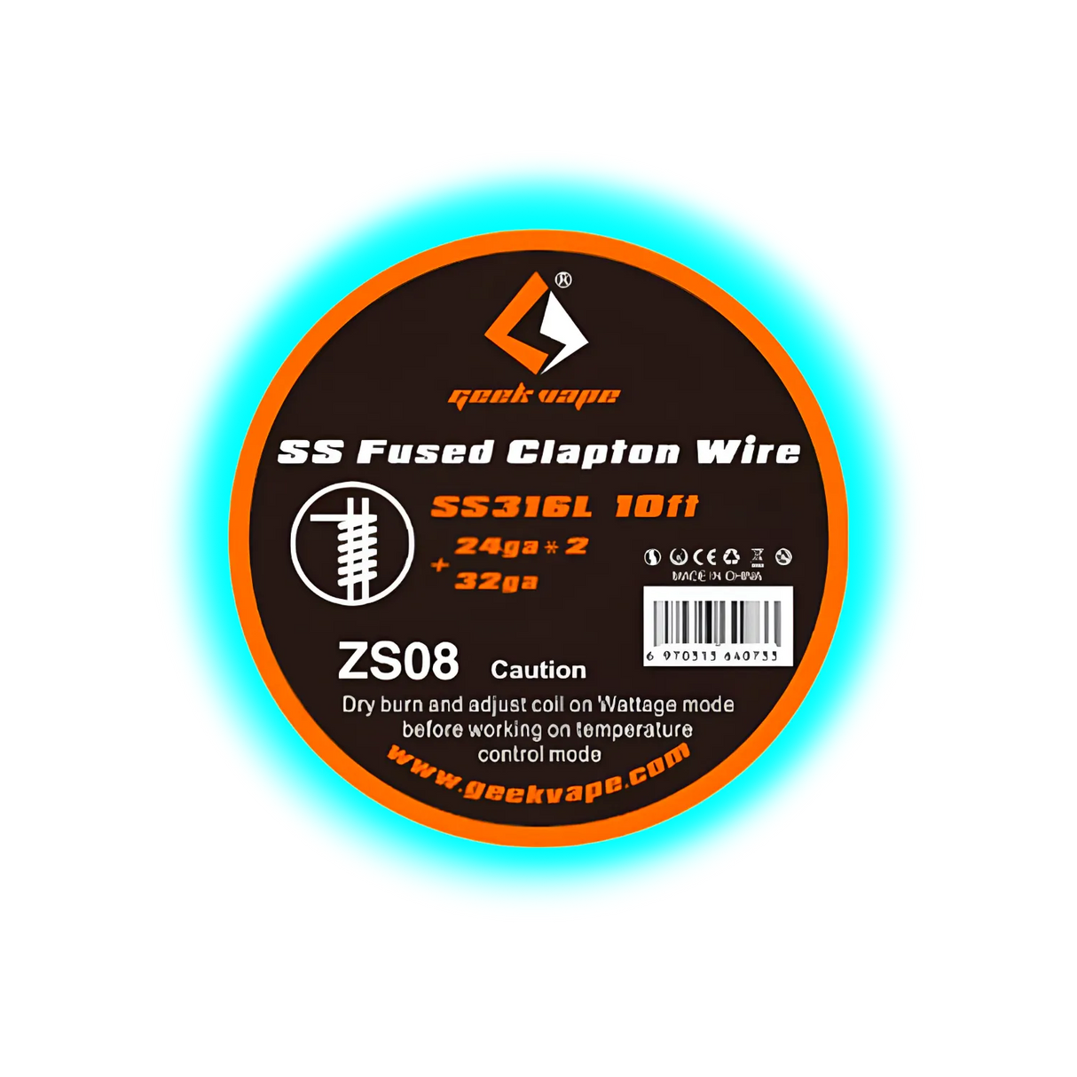 Geek Vape SS Fused Clapton Wire SS316L 24GA x 2 + 32GA