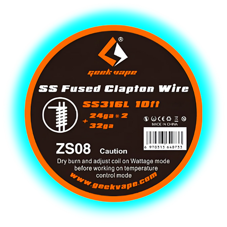 Geek Vape SS Fused Clapton Wire SS316L 24GA x 2 + 32GA