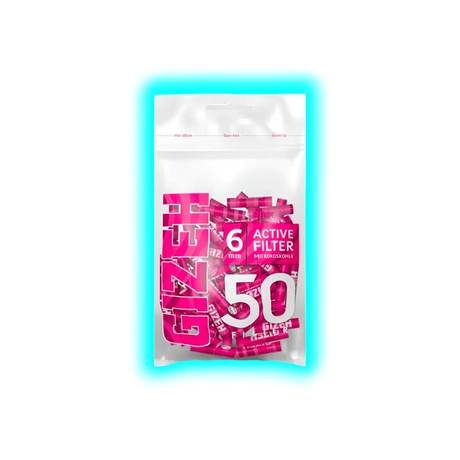 GIZEH All Pink Active Filter 6mm 50pcs