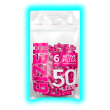 GIZEH All Pink Active Filter 6mm 50pcs