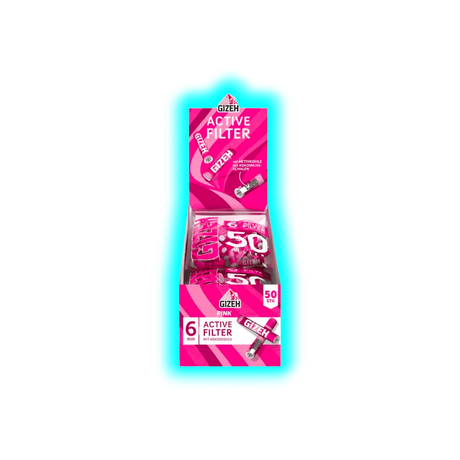 GIZEH All Pink Active Filter 6mm Display 10x 50pcs