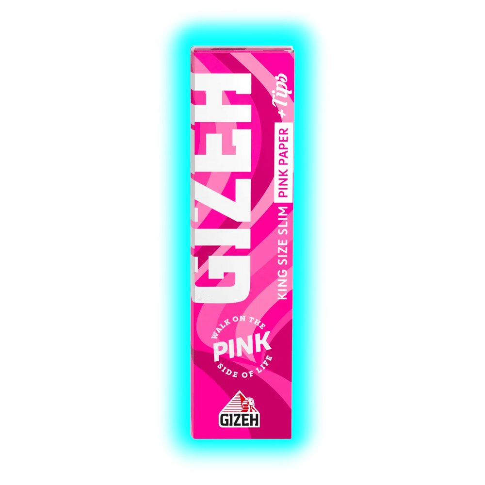 GIZEH ALL Pink King Size Slim + Tips Display 26pcs