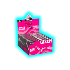 GIZEH All PINK Papers KSS + Aktivkohle Filter Display 16pcs