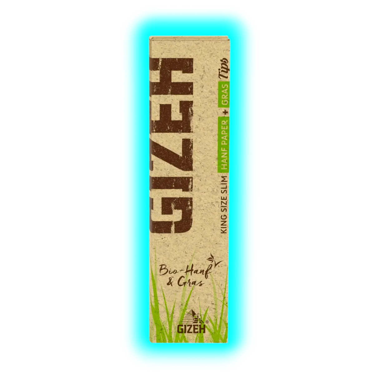 GIZEH Bio Hanf und Gras Kingsize Slim Papers + Tips Display 24pcs