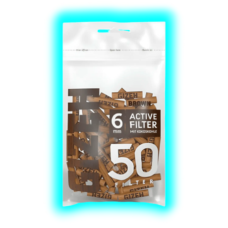 GIZEH Brown Active Filter 6mm 50pcs