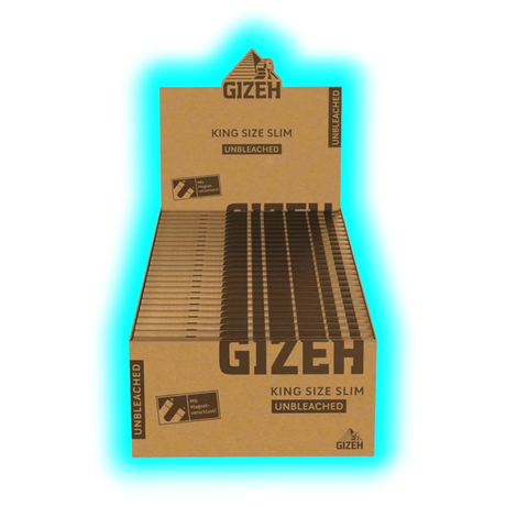 GIZEH Papers Unbleached King Size Slim Display 50pcs