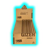 GIZEH Papers Unbleached King Size Slim Tips Display 26pcs