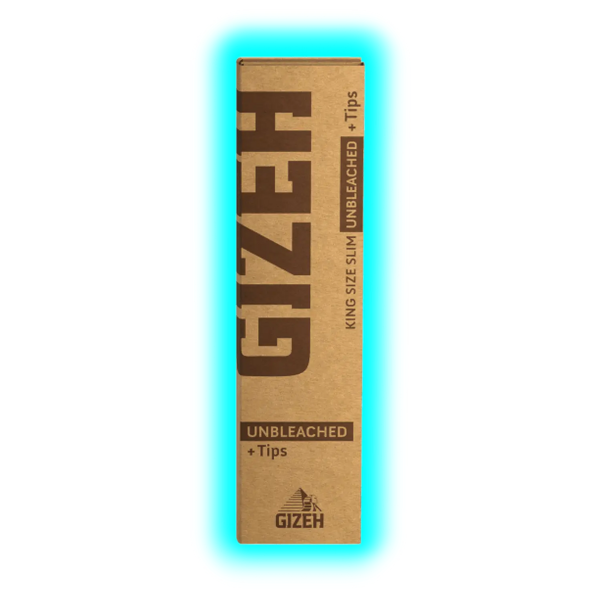 GIZEH Papers Unbleached King Size Slim Tips Display 26pcs