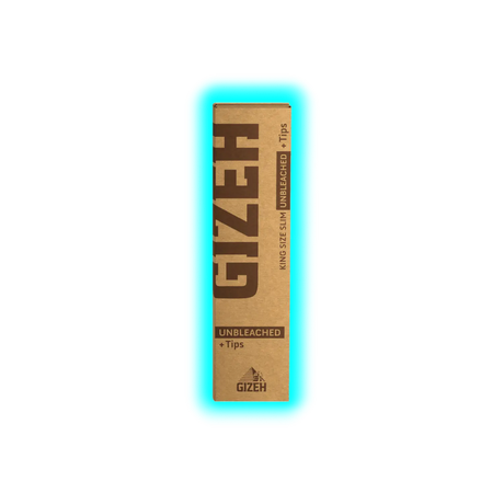GIZEH Papers Unbleached King Size Slim + Tips