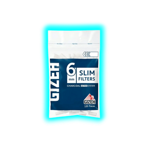 GIZEH Slim Charcoal Active System Filter Filter 6mm 120Stk