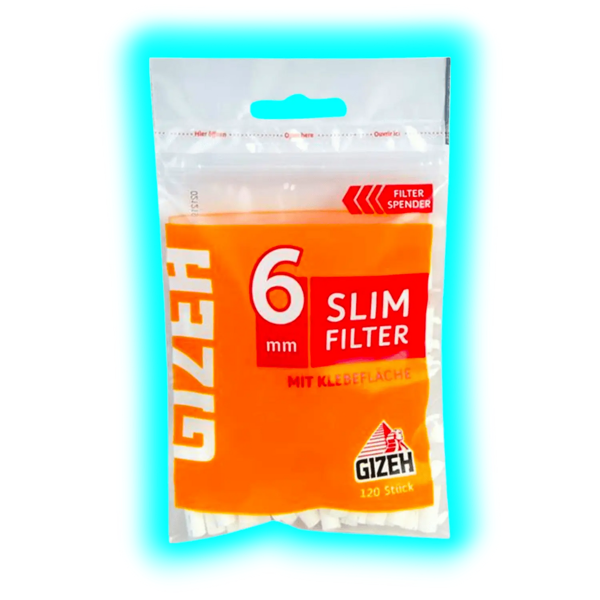GIZEH Slim Filter 6mm Display 20 x 120pcs