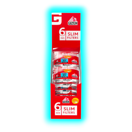 GIZEH Slim Filter 6mm Display 20 x 150pcs