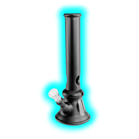 Glasbong Schwarz 30cm