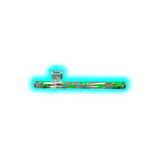 Glass Kawumm Clear with Cannabis Leaf 140mm