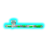 Glass Kawumm Clear with Cannabis Leaf 150mm