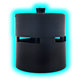 Glass Tip Bathcontainer Black