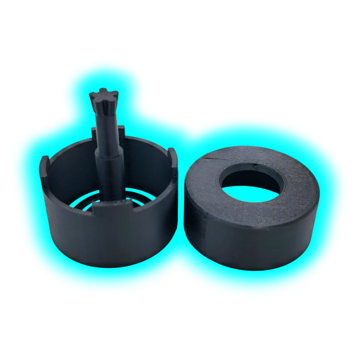 Glass Tip Bathcontainer Black