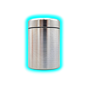 Glass Tip Bathcontainer Silver