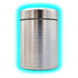 Glass Tip Bathcontainer Silver