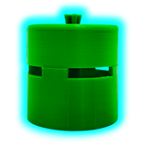 Glass Tip Bathcontainer Silver