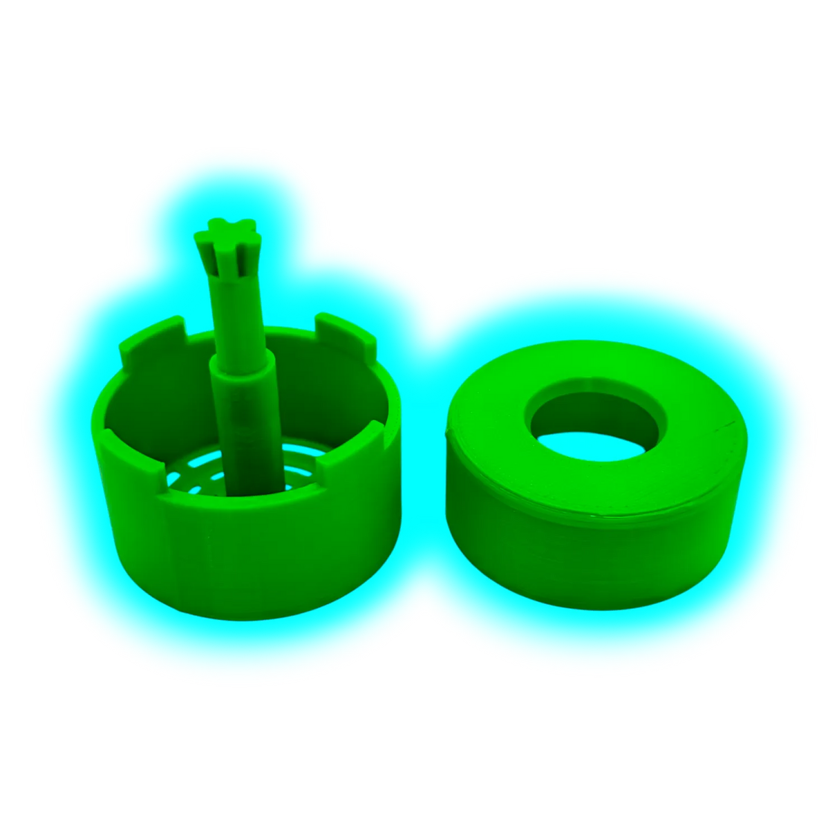 Glass Tip Bathcontainer Silver