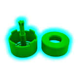 Glass Tip Bathcontainer Silver