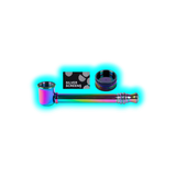 Glass Weed Pipe Rainbow + Grinder and 5 Screens