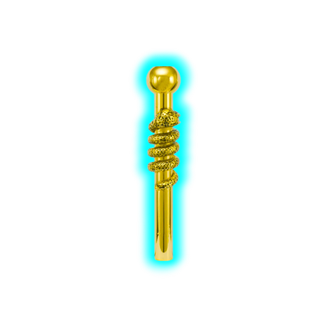 Gold Metal Sniffer Curled Snake 6cm