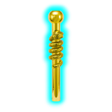 Gold Metal Sniffer Curled Snake 6cm