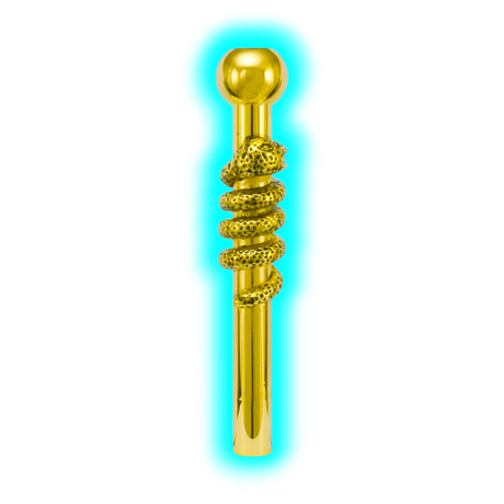 Gold Metal Sniffer Curled Snake 6cm