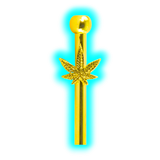 Gold Metal Sniffer Leaf 6cm