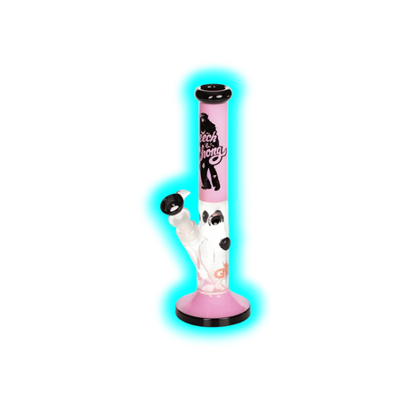 Grace Glass Cheech and Chong Peace Bong Straight Pink 30cm