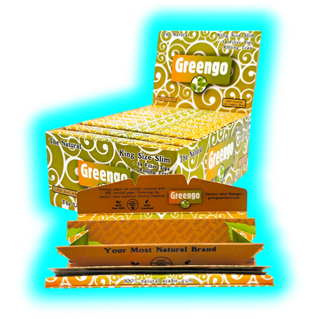 Greengo King Size Slim + filtri + scatola con vassoio per rollare