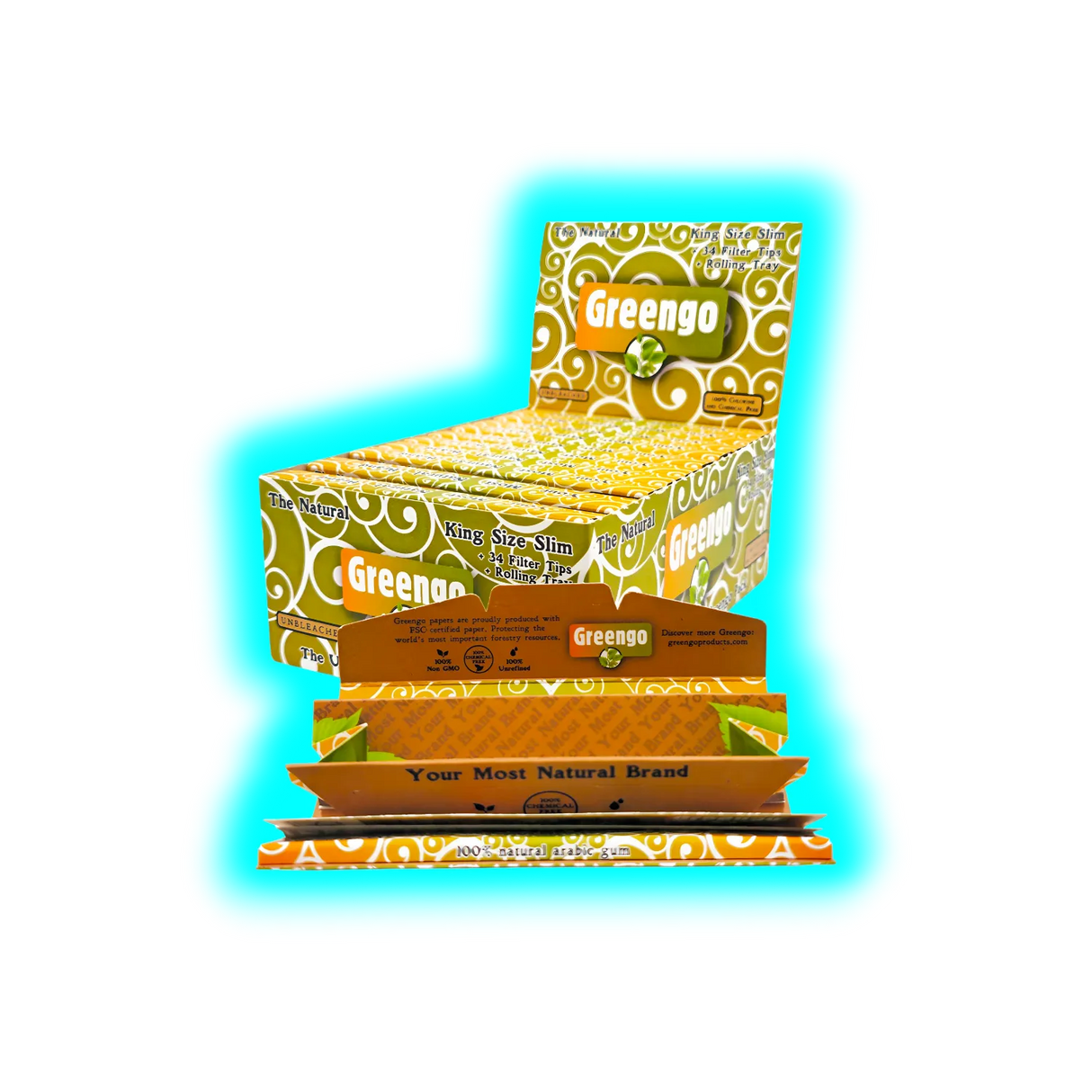 Greengo King Size Slim + Filter + Rollingtray Box