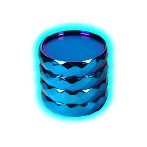 Grinder Crystal Blue Zinc 4er