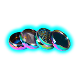 Grinder Crystal Rainbow Zinc 4er